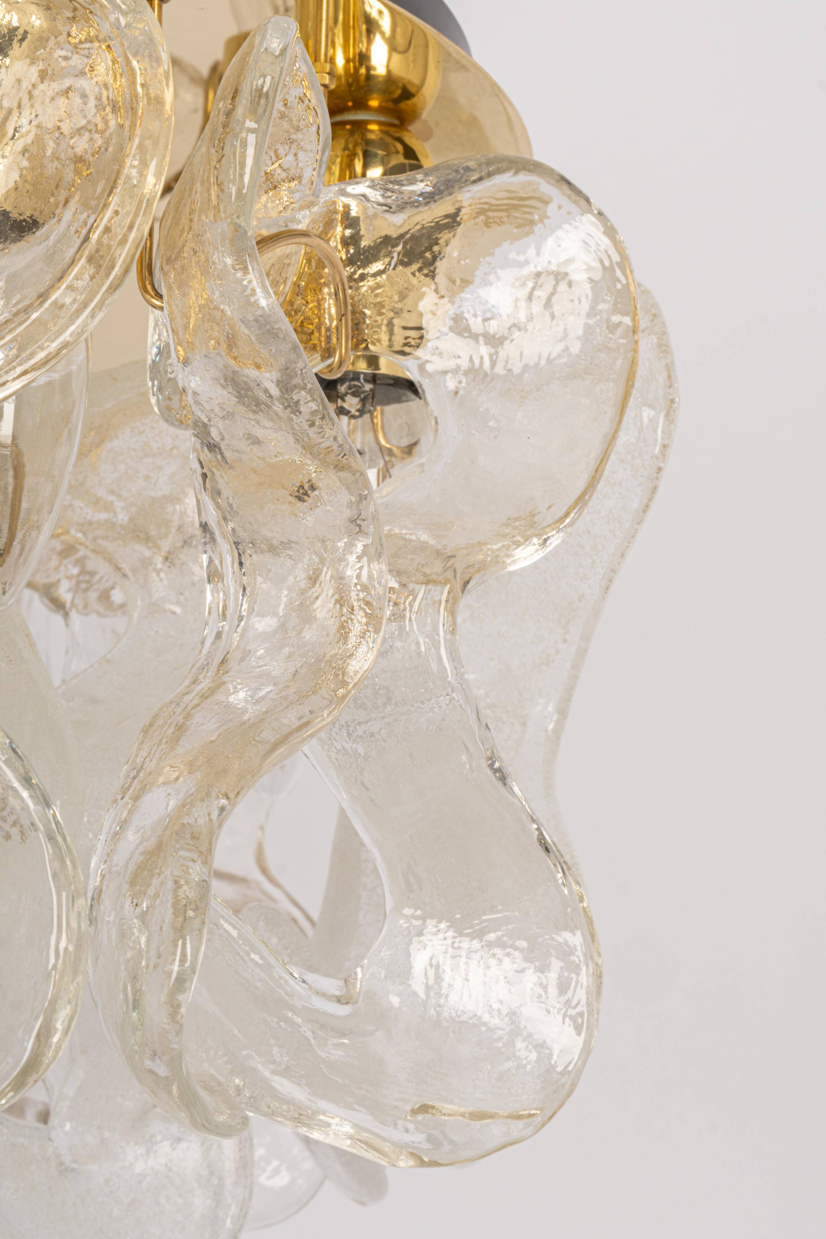 Ceiling light Catena with Murano glass by Kalmar, Austria, 1960.