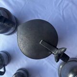 6 pewter pitchers