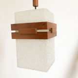 Suspension in perspex and teak