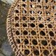 Tabouret diabolo en cannage vintage