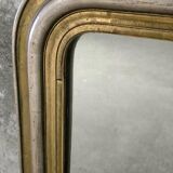 Miroir - trumeau doré et argenté Louis Philippe