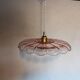 Vintage pink glass pendant light