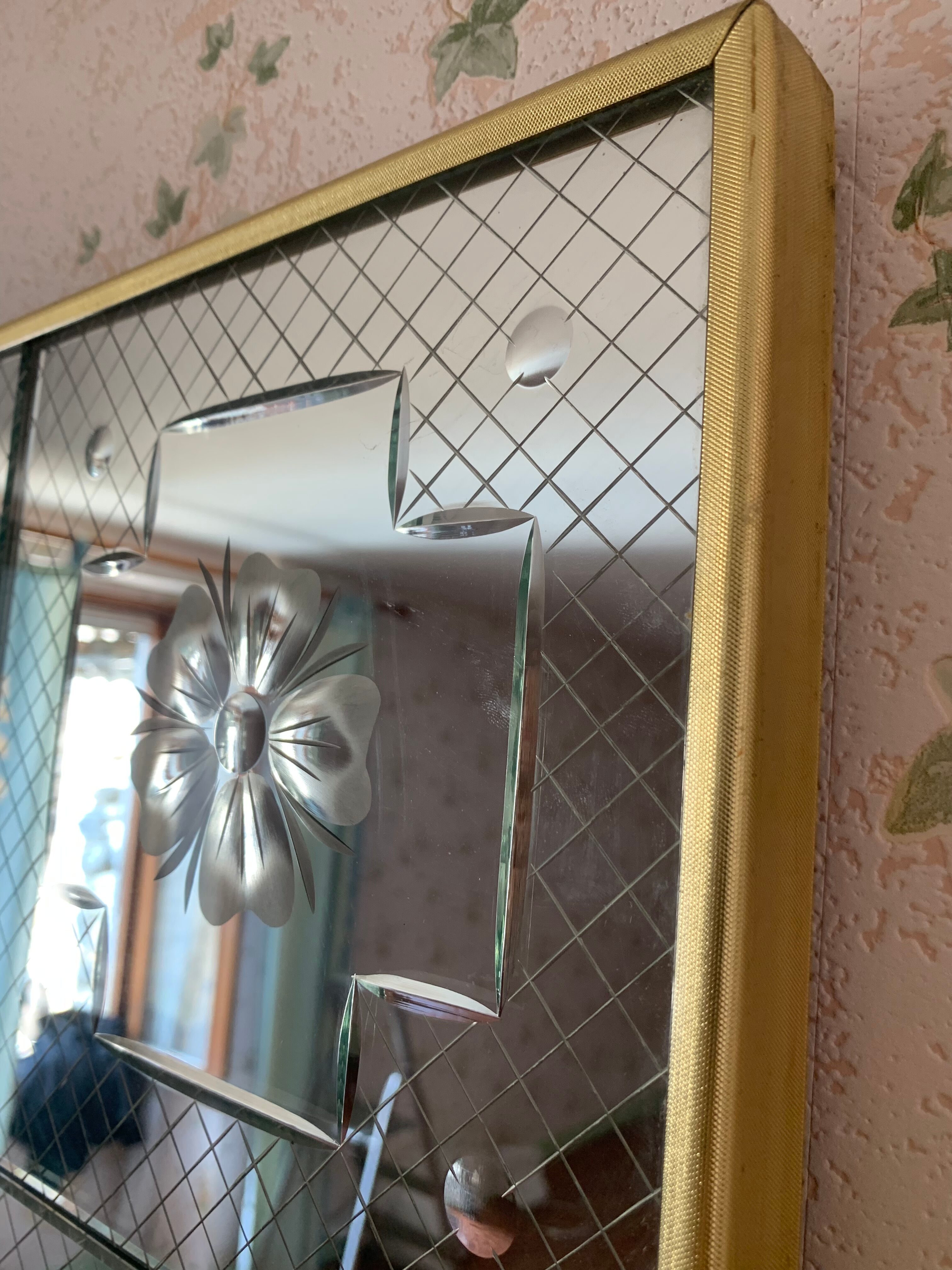Venetian bistro mirror 200 x 100 cm - 50s