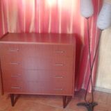 The 1960s teak chest of drawers