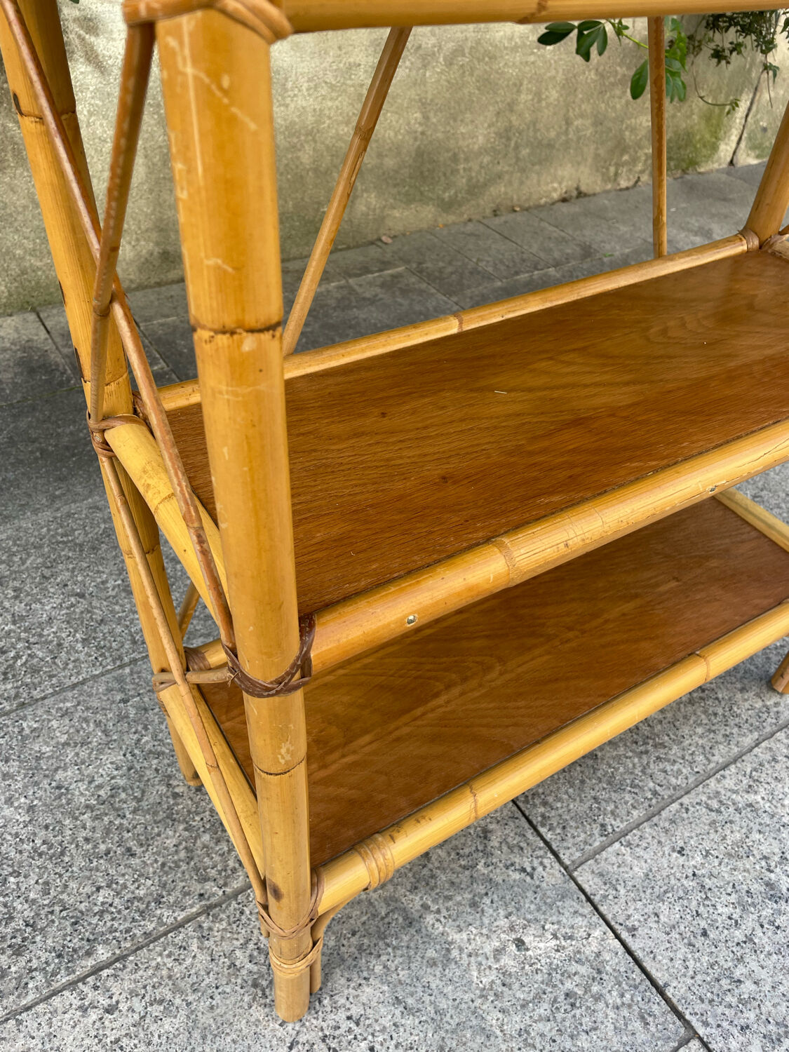 Vintage rattan standing