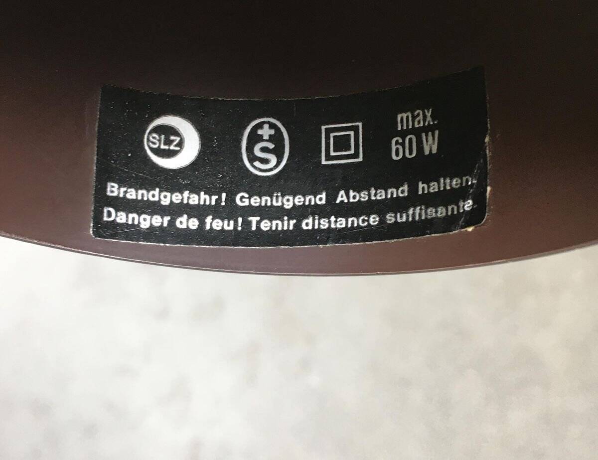 Table lamp or clamp lamp from the mid-century space age by the SLZ team for Swisslamps International.