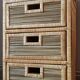 Extra cabinet 3 wicker rattan drawers