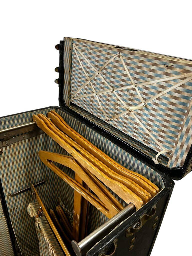 Antique XL Clothes Trunk / Paris Travel Hall Trunk
