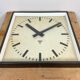Dark grey square wall clock from pragotron, 1960s
