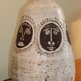 Enamelled ceramic table lamp by Albert Thiry, Vallauris 1960