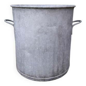 Bassine, lessiveuse h36cm en zinc jardin