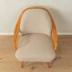 1950s armchair by Wilhelm Knoll, cherry wood, beige upholstery