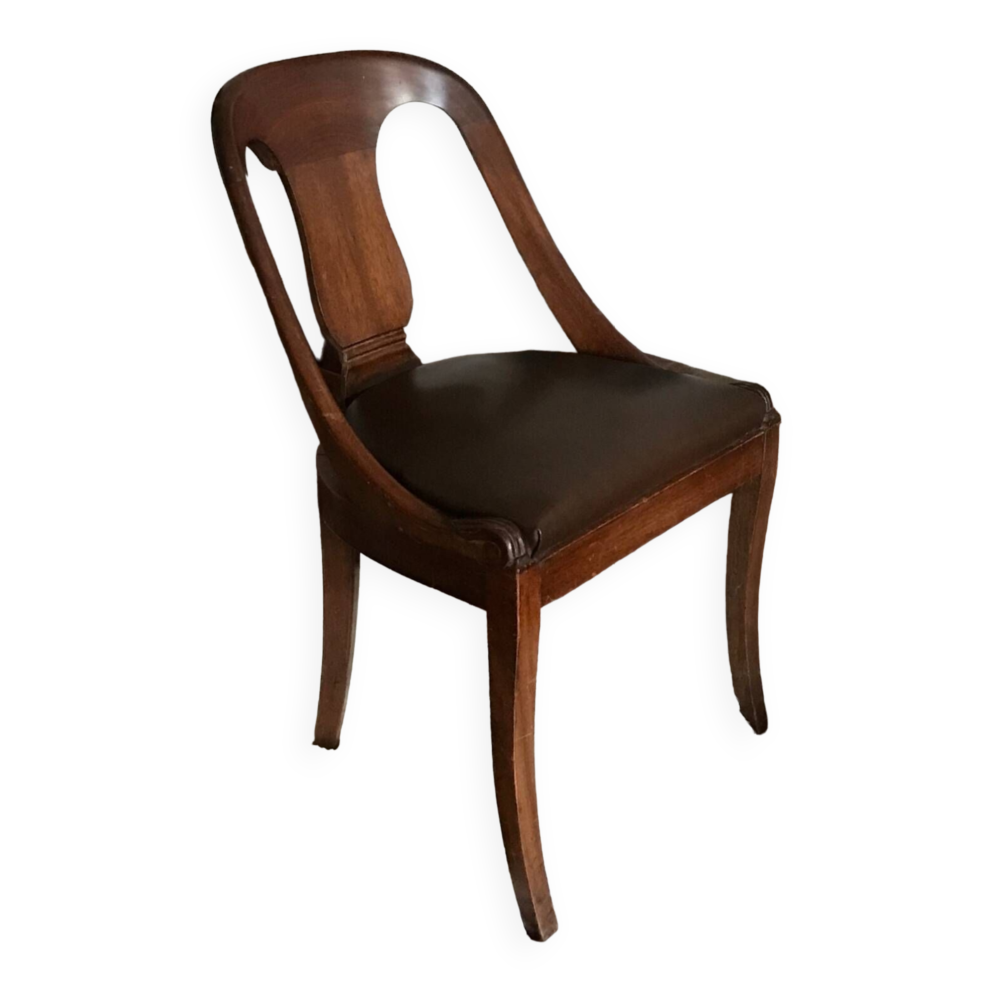 Art deco office chair gondola back