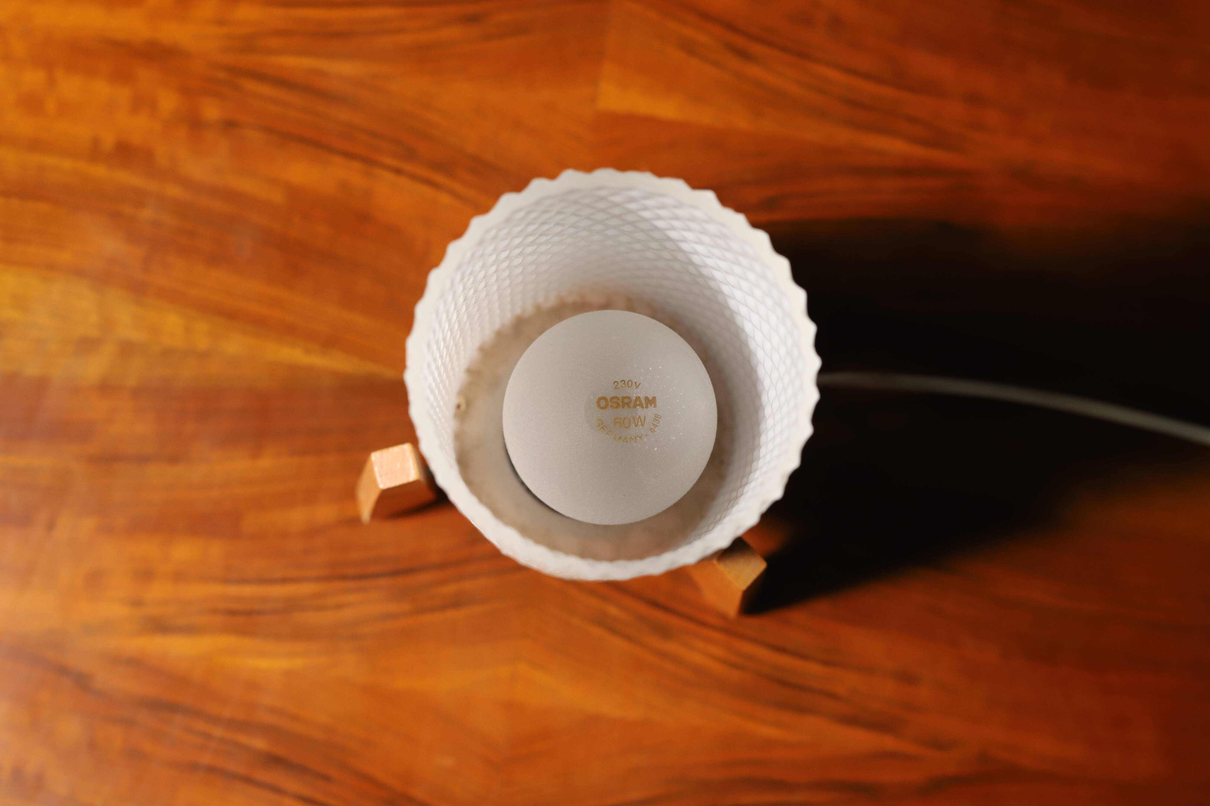 Mid century rocket desk lamp by Drevo Humpolec, Czechoslovakia, 1960´s