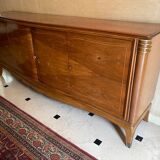 Enfilade and table ebenesterie walnut, mother-of-pearl and lemon tree