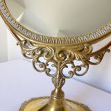 Brass table psyche mirror  17x21xcm