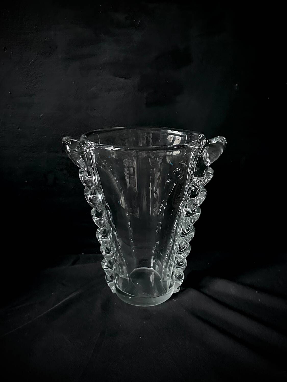 Large crystal vase