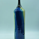 Vase bottle soliflore signed to identify contemporary multicolor design décor