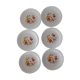 6 Dessert plates arcopal France vintage orange & yellow flowers