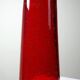 Red blown glass bubble tube vase in Murano style, vintage 80s-90s.