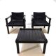 Bofinger set of 2 Farmer lounge chairs with table by Gerd Lange, 1960