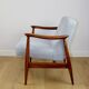 Light Blue GFM63 Lounge Chair by J. Kedziorek, 1970s