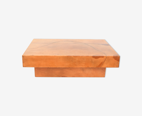 Table basse gainée de cuir