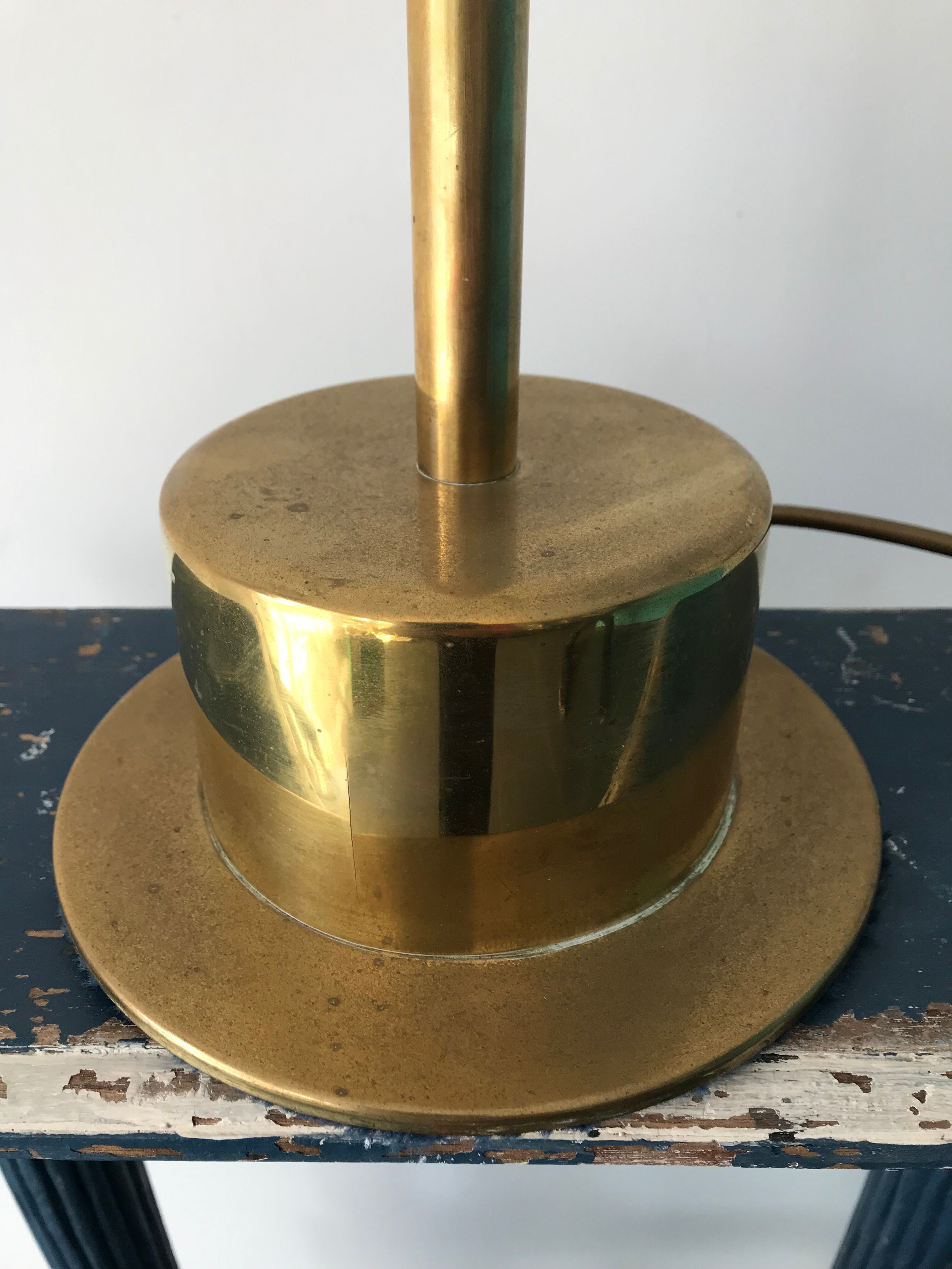 French brass pendulum lamp