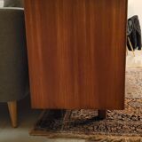 Sleek vintage Scandinavian sideboard with long handles