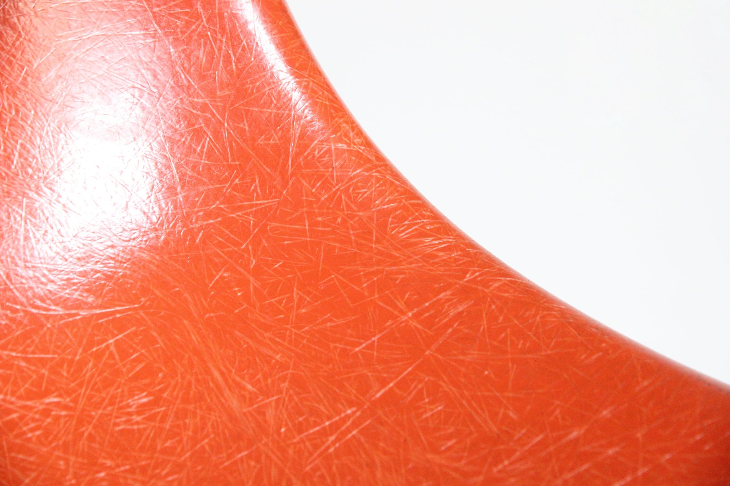 Pair of DSW Orange Chairs by Charles and Ray Eames for Herman Miller