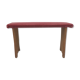 Footrests in wood and pink velvet
