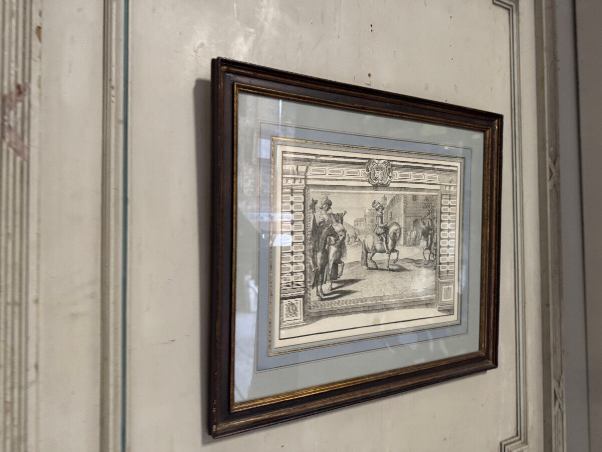 Suite de trois gravures, extraites de “l’instruction du Roy” Antoine de Pluvinel, 1666