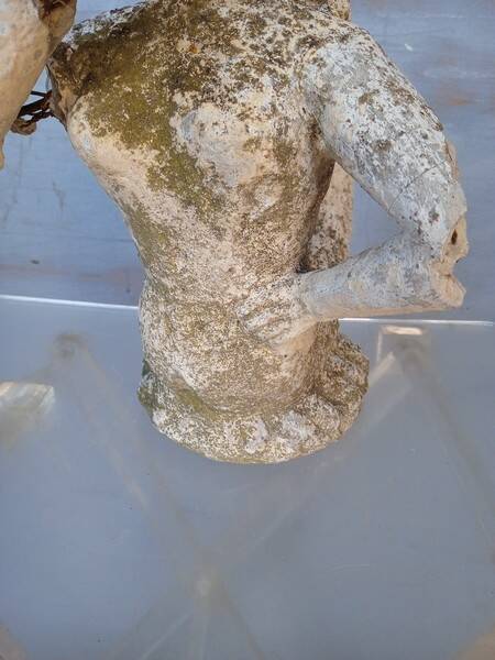 Gargoyle in cement mermaid bugle cathedral ep 1950