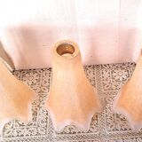 Suspensions Lustre ceiling light Opaline glass France POP 1960 Decoration reduced