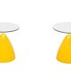 Pair Space Ace Bullet side Tables 1980s Italy