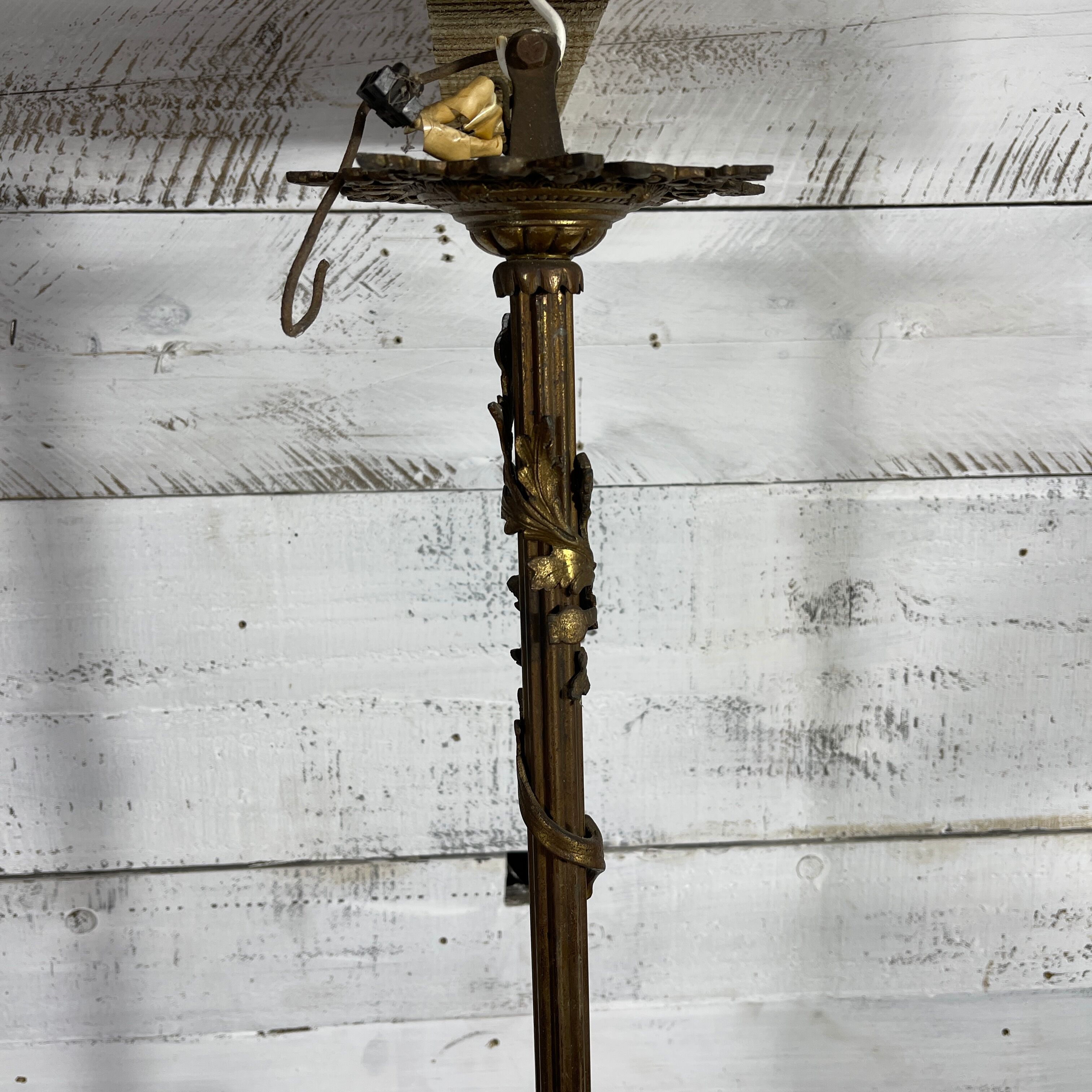 Antique brass chandelier