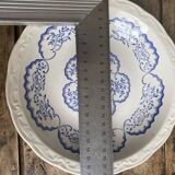 Deep iron earthenware plate Digoin Sarreguemines, "Cordoue" service