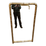 Miroir doré bambou 129x73
