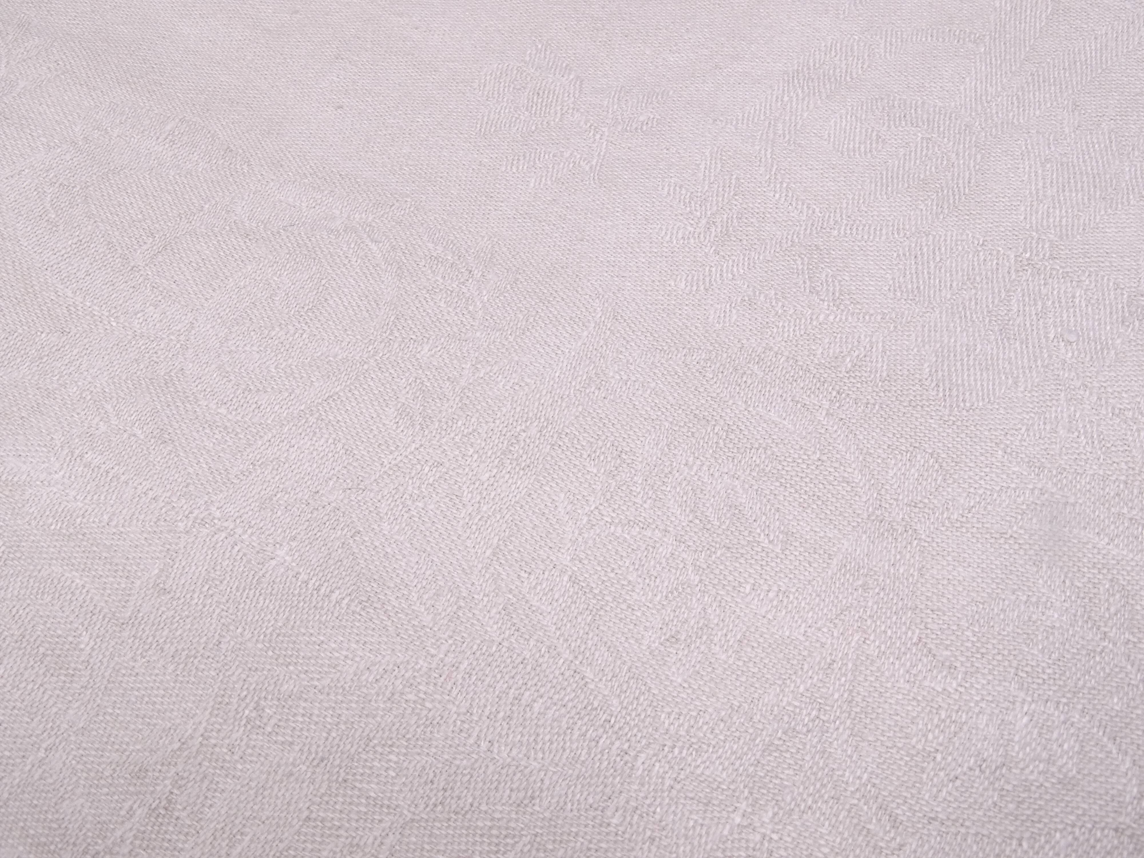 Set of 17 old damasked towels and monogram ac