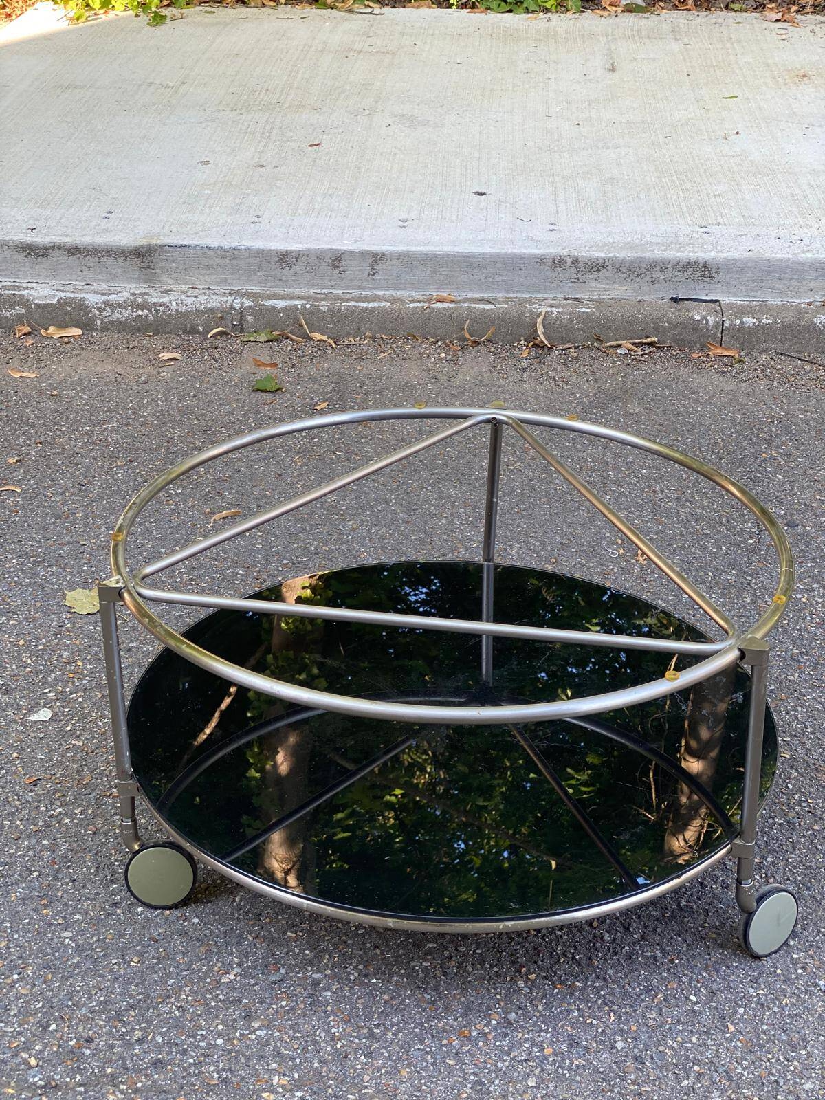 Strind Scandinavian coffee table in black glass by Ehlen Johansson for Ikea