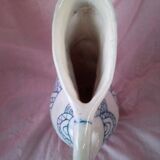 Zoomorphic pitcher in enamelled terracotta