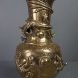 Chinese dragon brass vase, 1920