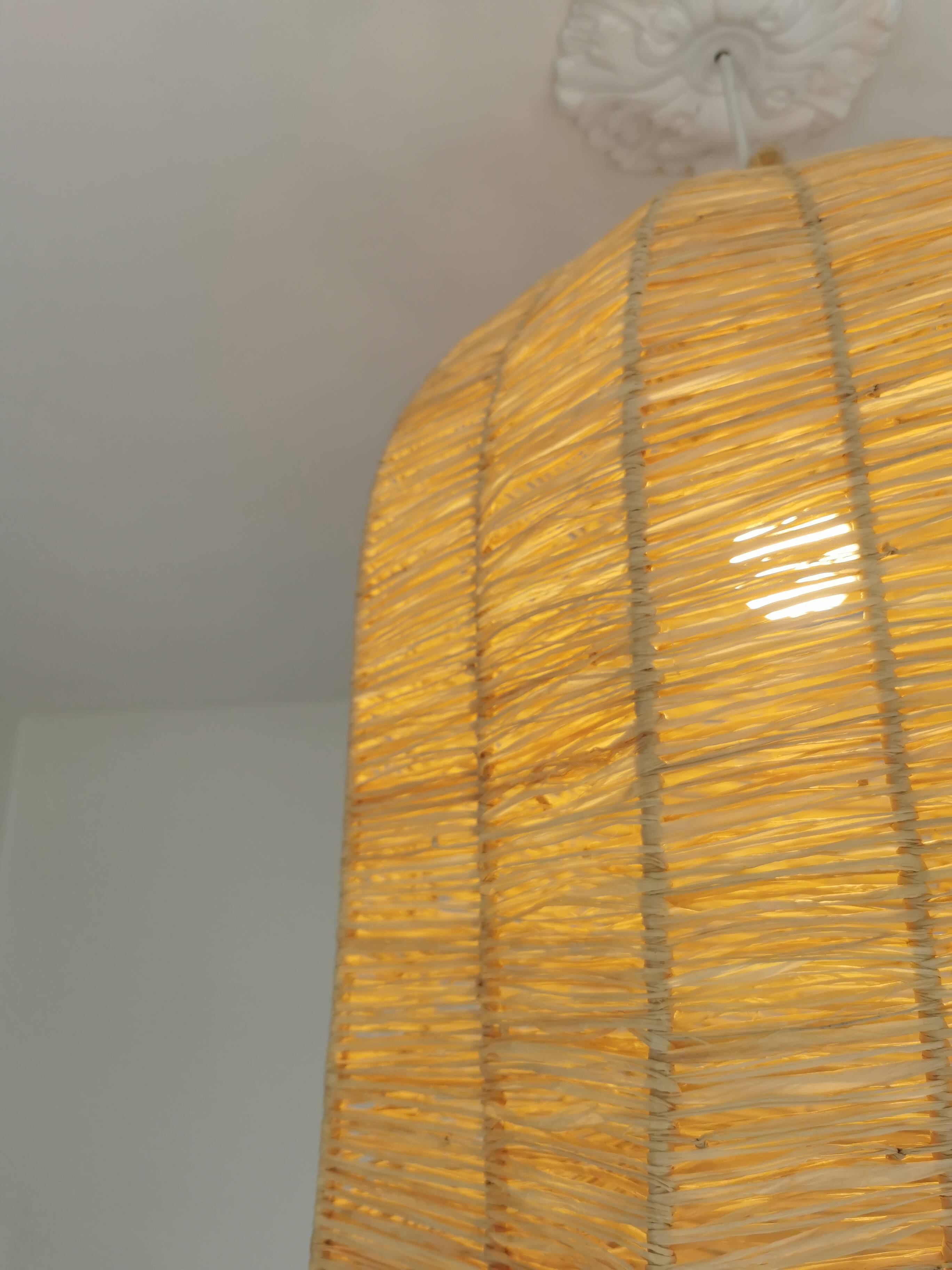 Suspension Gaby in Braided Raffia – 40×50 cm – Handmade in Morocco