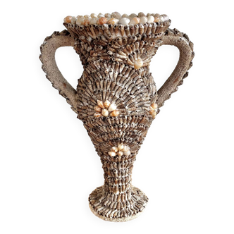Vase coquillages vintage