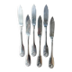 6 Christofle fish knives in silver-plated metal, shell design.