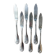 6 Christofle fish knives in silver-plated metal, shell design.