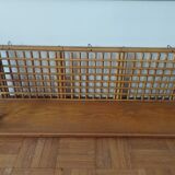 Rattan wall shelf