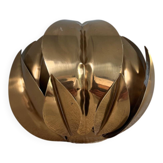 Italian wall lamp in gilded brass