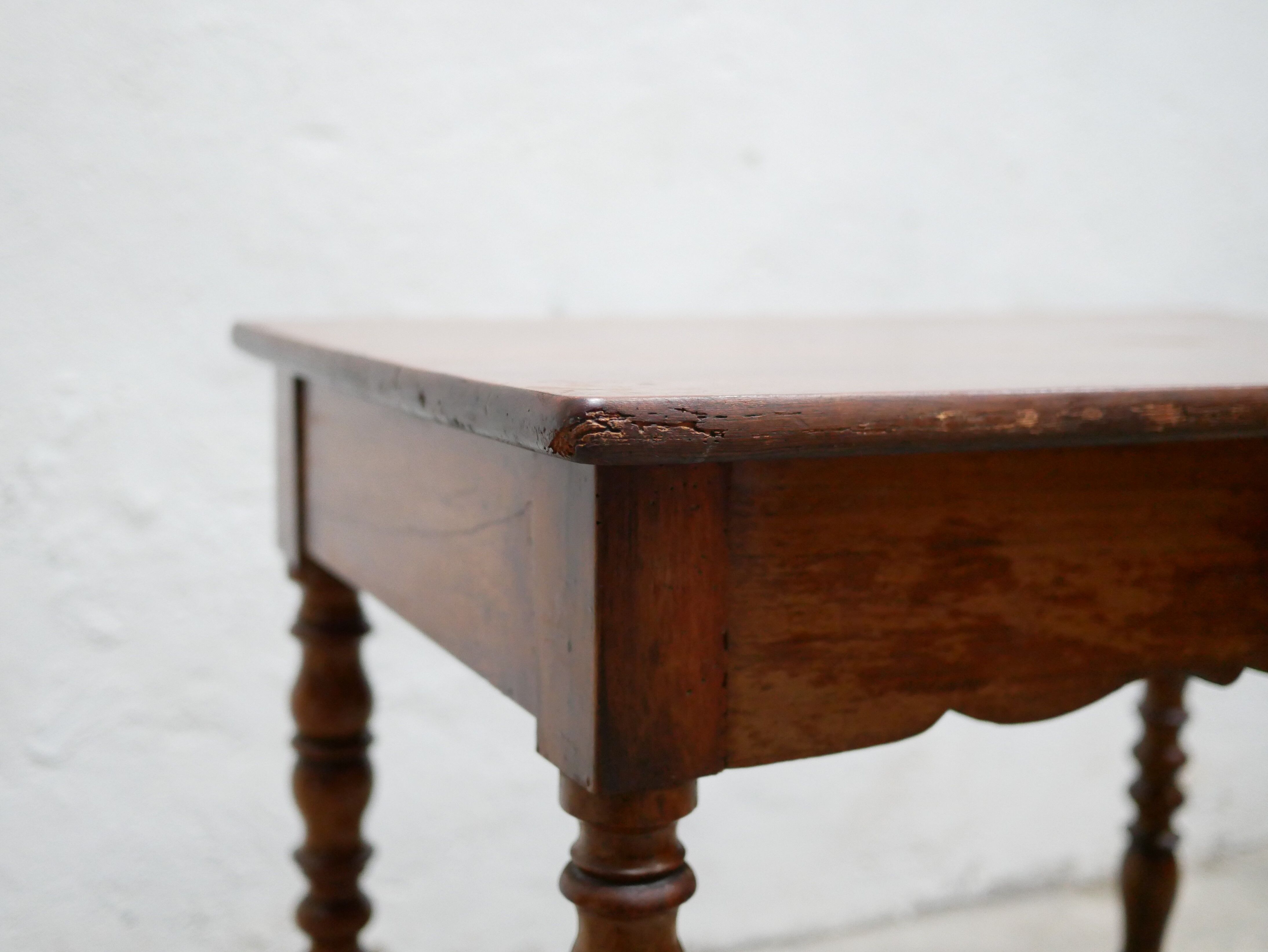 Vintage wooden desk side table