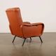 Vintage armchair from the 1970s in foam, faux leather, and metal.